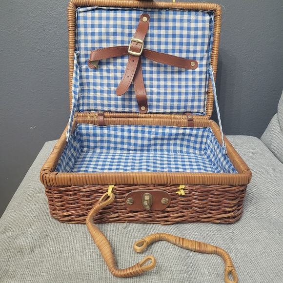 Picnic wicker basket&Accessories - Picture 2 of 10